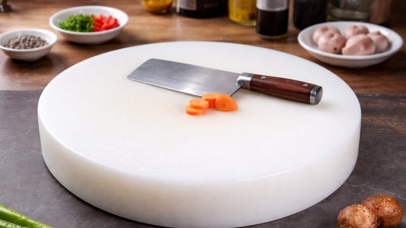 中華用の丸いまな板