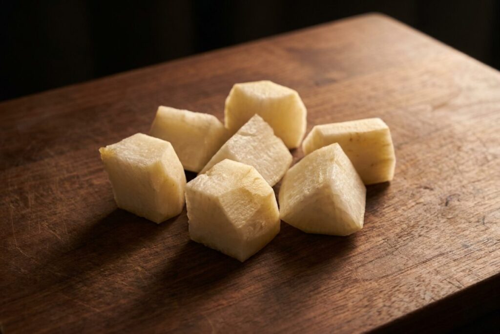中華料理の塊（クァイ）ぶつ切り・乱切りにした大根